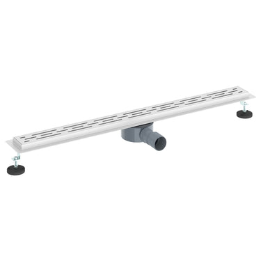 Vidaxl doucheafvoer glasdeksel met 360° sifon zilver 90 cm