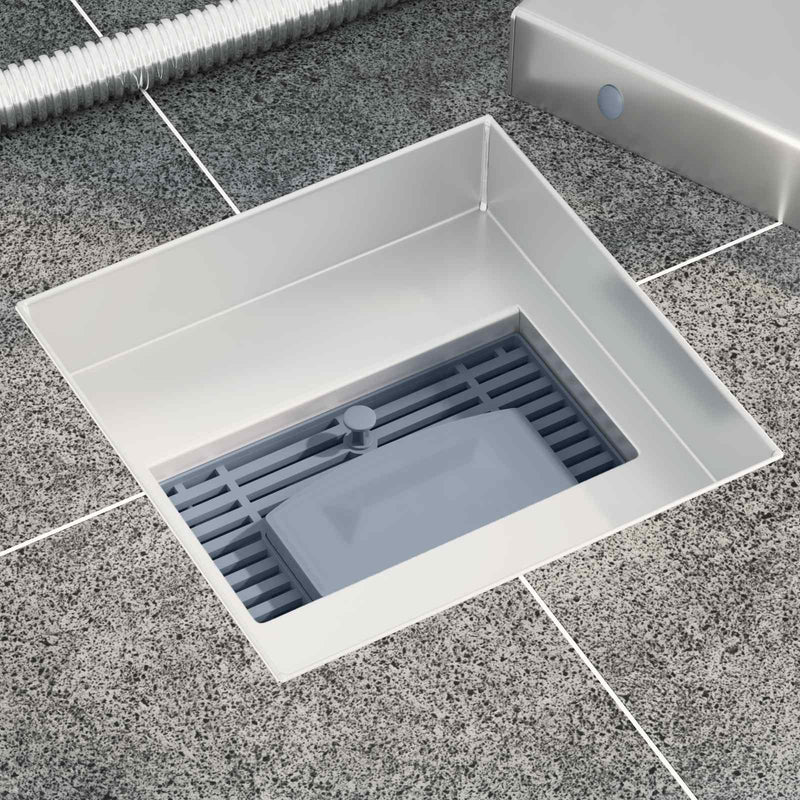Load image into Gallery viewer, Vidaxl 2 in 1 doucheafvoer zilver 15 x 15 cm roestvrij staal 304
