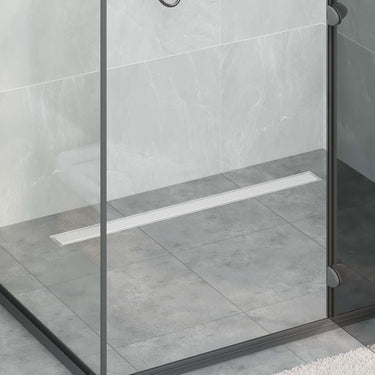Vidaxl doucheafvoer 2-in-1 met 360° sifon zilver 90 cm