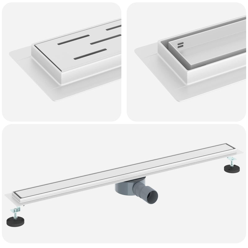 Load image into Gallery viewer, Vidaxl doucheafvoer 2-in-1 met 360° sifon zilver 90 cm
