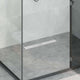 Vidaxl doucheafvoer met lijndesign zilver 50 cm roestvrij staal 304