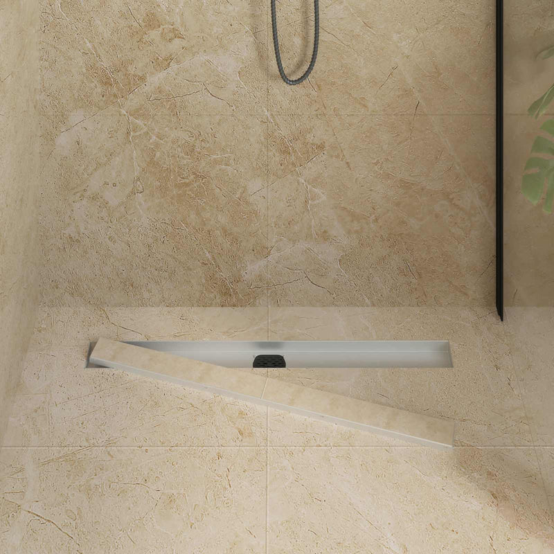 Load image into Gallery viewer, Vidaxl doucheafvoer 2-in-1 met 360° sifon zilver 80 cm
