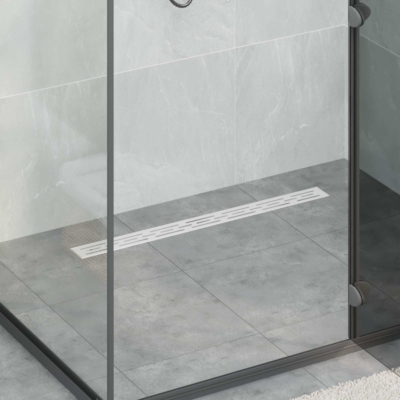 Load image into Gallery viewer, Vidaxl doucheafvoer glasdeksel met 360° sifon zilver 80 cm
