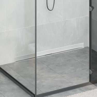 Vidaxl wandgemonteerde douche afvoer zilver 100 cm roestvrij staal 304