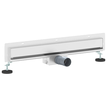 Vidaxl wandgemonteerde douche afvoer zilver 60 cm roestvrij staal 304