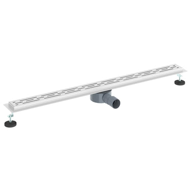 Vidaxl doucheafvoer glasdeksel met 360° sifon zilver 100 cm