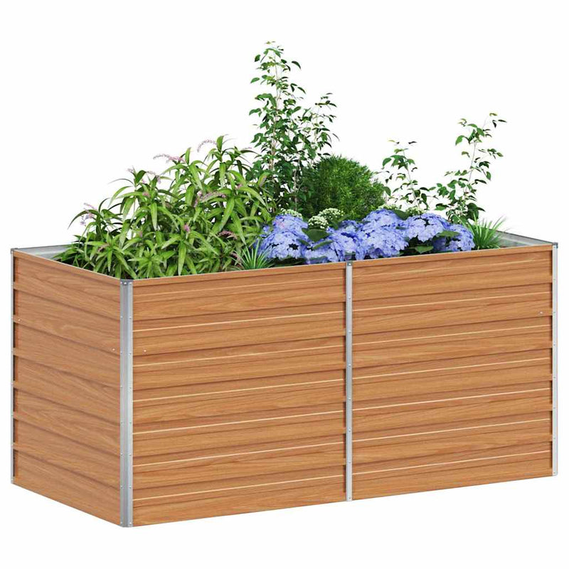 Load image into Gallery viewer, Vidaxl verhoogde plantenbak licht bruin 160 x 80 x 77 cm
