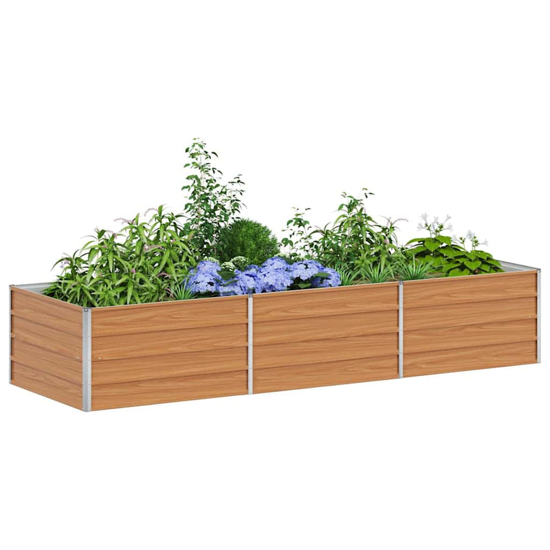 Load image into Gallery viewer, Vidaxl verhoogde plantenbak licht bruin 240 x 80 x 45 cm
