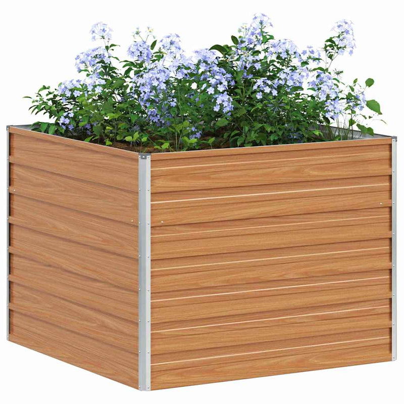 Load image into Gallery viewer, Vidaxl verhoogde plantenbak licht bruin 100 x 100 x 77 cm

