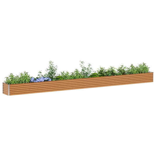 Vidaxl verhoogde plantenbak 582 x 50 x 36 cm gegalvaniseerd staal