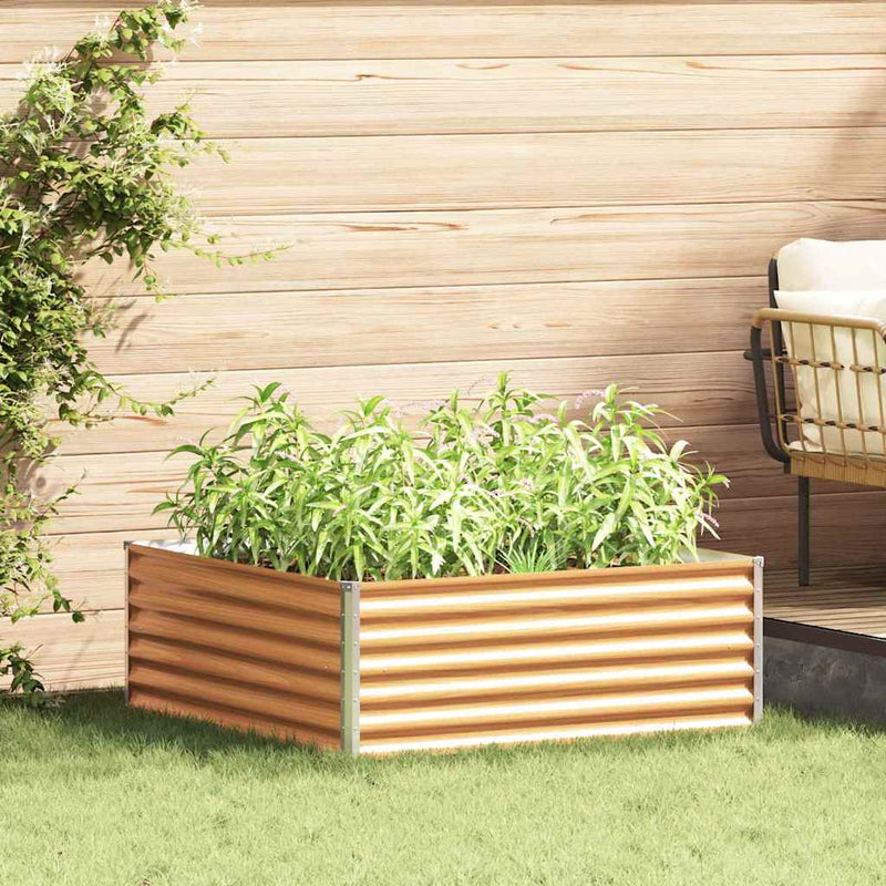 Load image into Gallery viewer, Vidaxl verhoogde plantenbak 98 x 100 x 36 cm gegalvaniseerd staal
