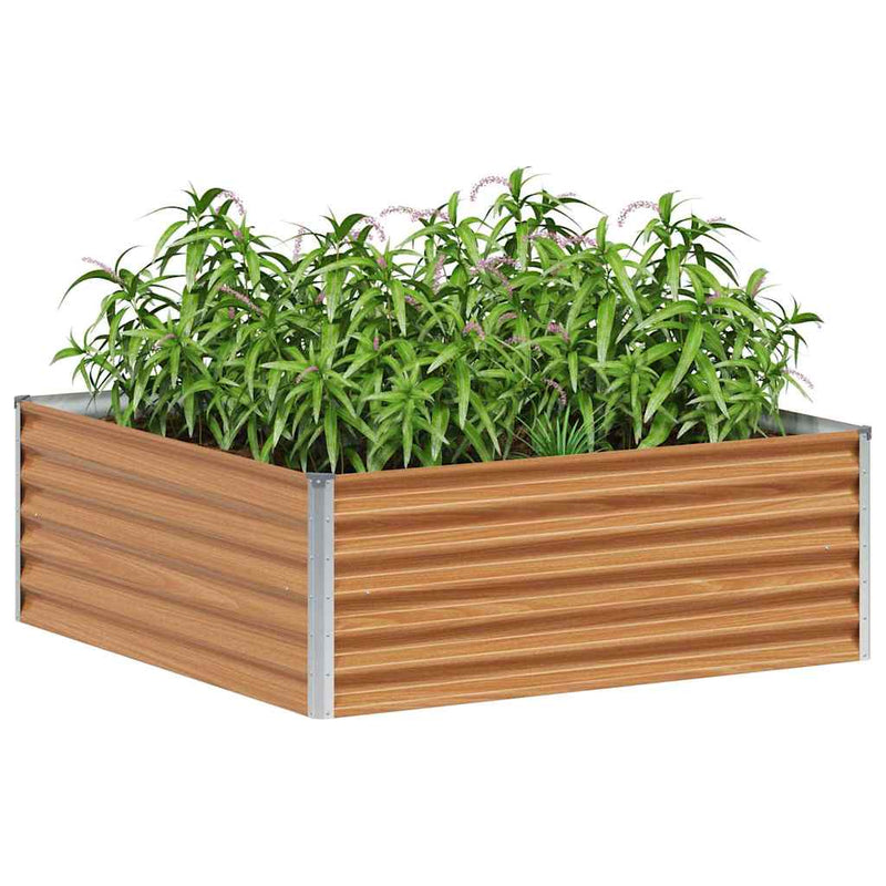 Load image into Gallery viewer, Vidaxl verhoogde plantenbak 98 x 100 x 36 cm gegalvaniseerd staal
