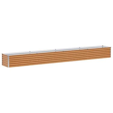 Vidaxl verhoogde plantenbak 390 x 50 x 36 cm gegalvaniseerd staal