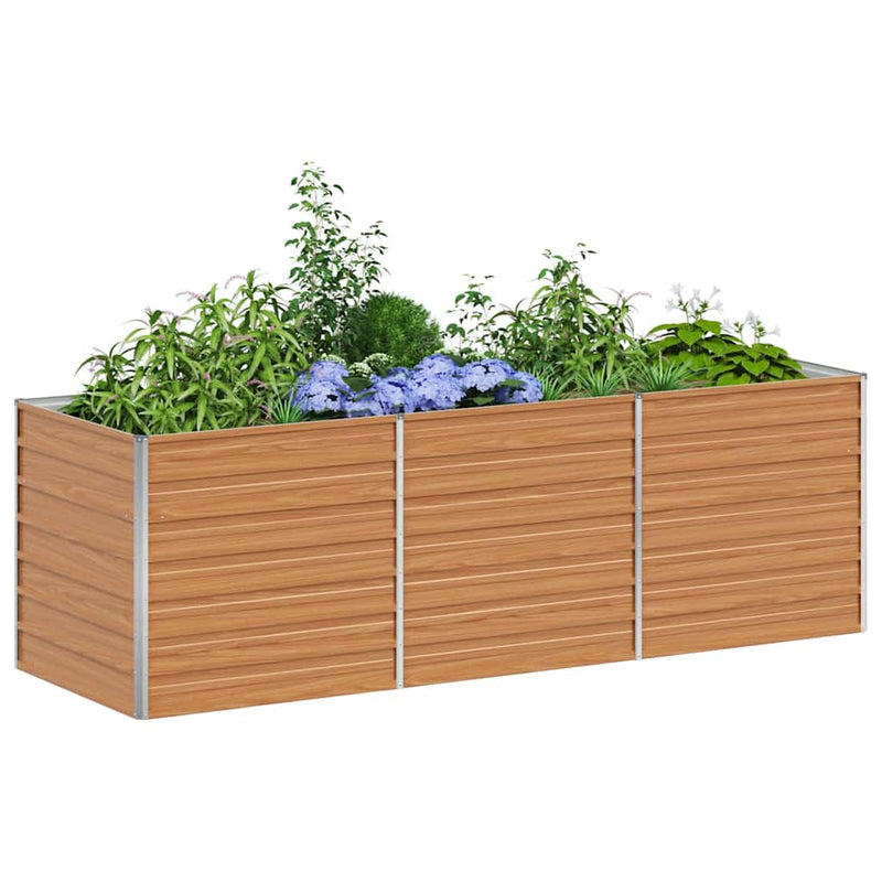 Load image into Gallery viewer, Vidaxl verhoogde plantenbak licht bruin 240 x 80 x 77 cm
