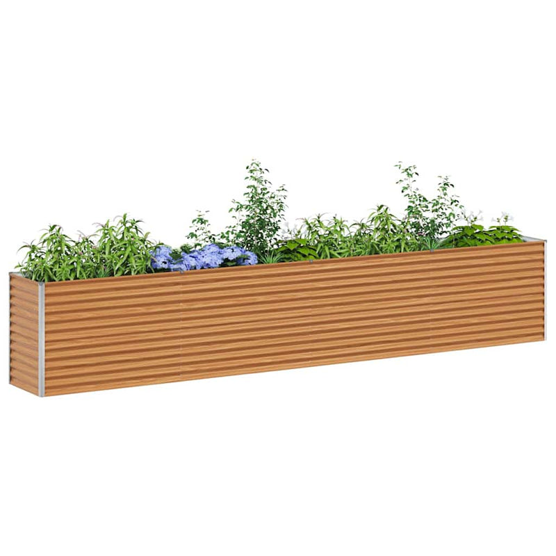 Load image into Gallery viewer, Vidaxl verhoogde plantenbak 390 x 50 x 68 cm gegalvaniseerd staal
