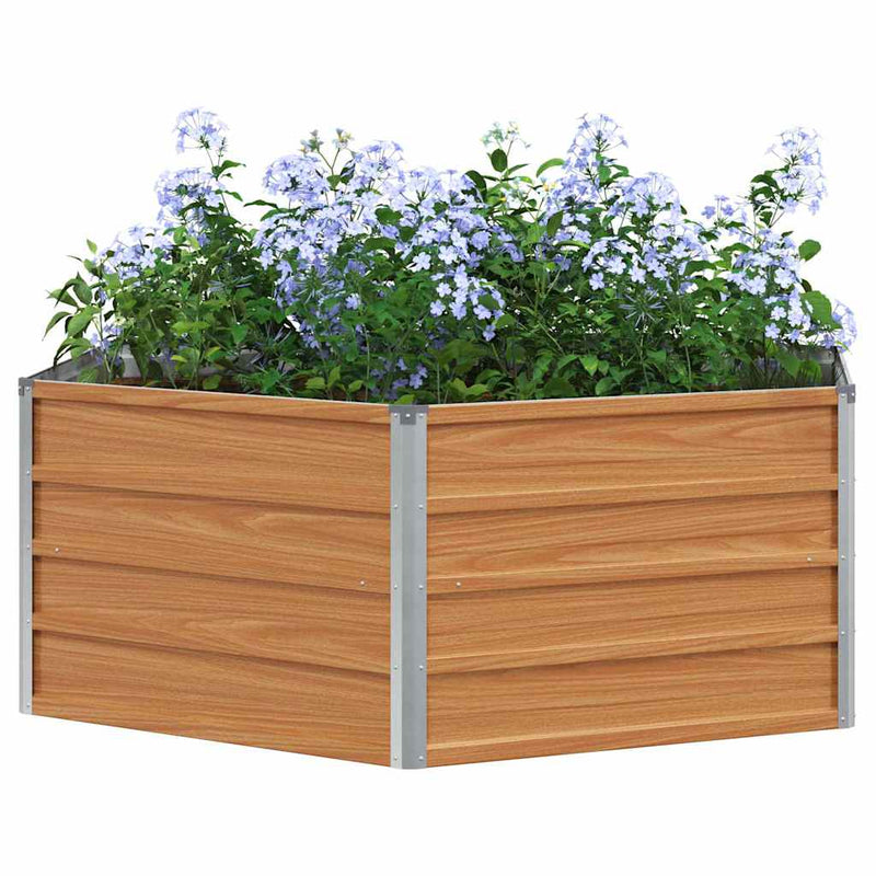 Load image into Gallery viewer, Vidaxl verhoogd tuinbed hout uiterlijk 129 x 129 x 45 cm
