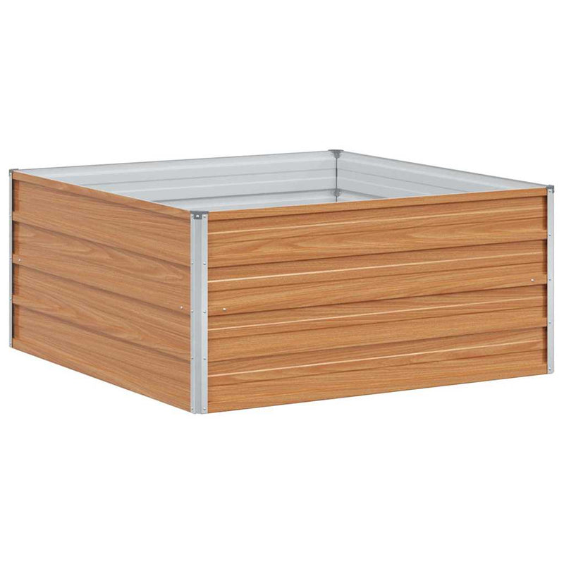 Load image into Gallery viewer, Vidaxl verhoogde plantenbak licht bruin 100 x 100 x 45 cm
