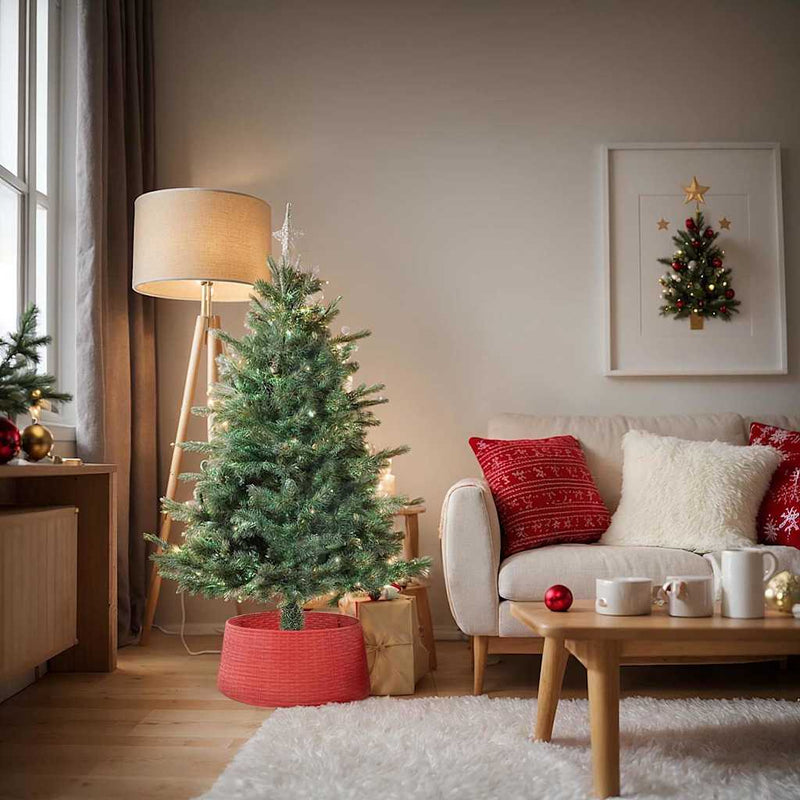 Load image into Gallery viewer, Vidaxl kerstboomrok rood ø 65 x 24 cm kunststof
