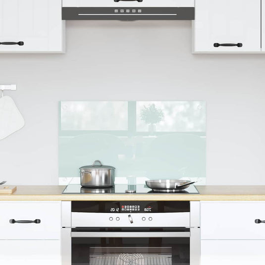 Vidaxl keukenachterwand melk 70 x 40 cm gehard glas
