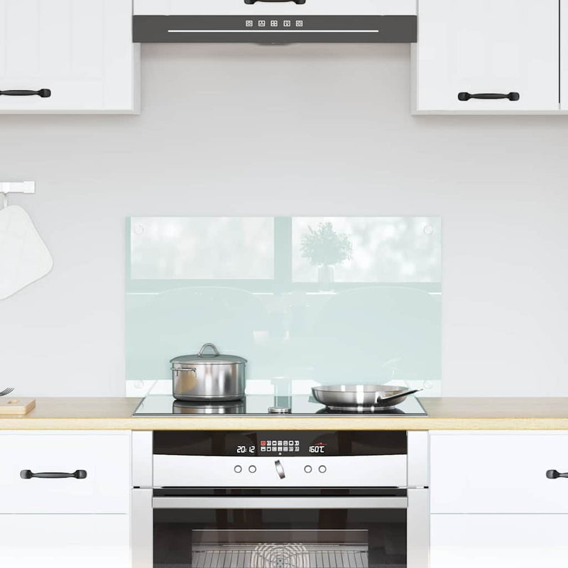 Load image into Gallery viewer, Vidaxl keuken achterwand wit 70 x 40 cm gehard glas
