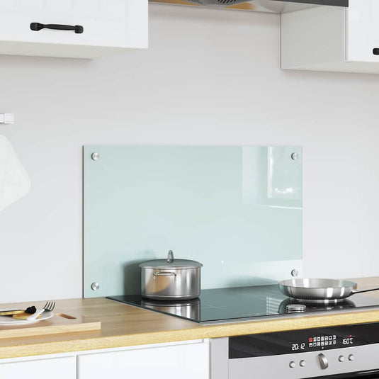 Vidaxl keukenachterwand melk 70 x 40 cm gehard glas