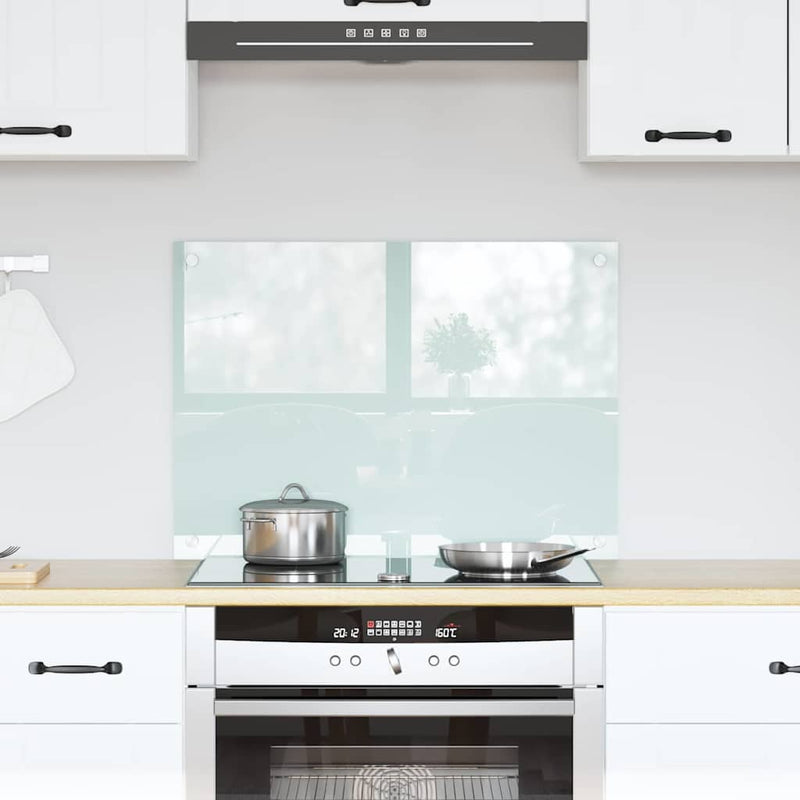 Load image into Gallery viewer, Vidaxl keuken achterwand wit 70 x 50 cm gehard glas
