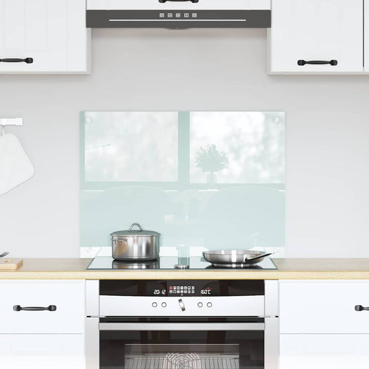 Vidaxl keuken achterwand wit 70 x 50 cm gehard glas