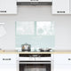 Vidaxl keuken achterwand wit 70 x 50 cm gehard glas