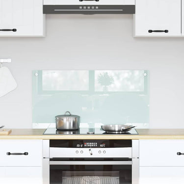 Vidaxl keuken achterwand wit 80 x 40 cm gehard glas