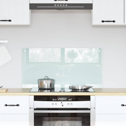 Vidaxl keuken achterwand wit 80 x 40 cm gehard glas