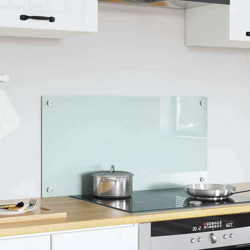 Load image into Gallery viewer, Vidaxl keuken achterwand wit 80 x 40 cm gehard glas
