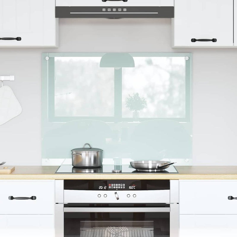 Load image into Gallery viewer, Vidaxl keuken achterwand wit 80 x 60 cm gehard glas
