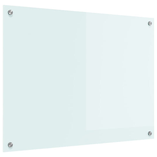 Vidaxl keuken achterwand wit 80 x 60 cm gehard glas