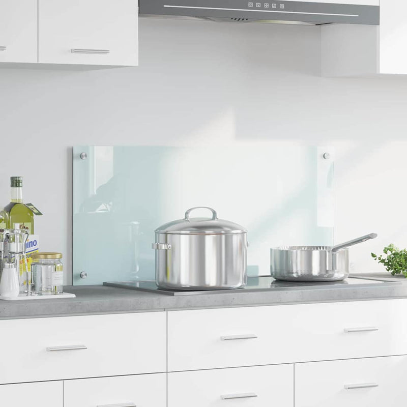 Load image into Gallery viewer, Vidaxl keuken achterwand wit 90 x 40 cm gehard glas
