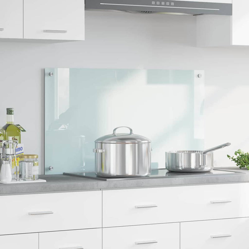Load image into Gallery viewer, Vidaxl keuken achterwand wit 90 x 50 cm gehard glas
