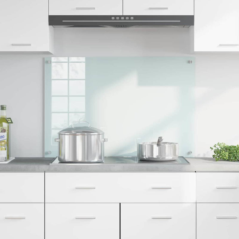 Load image into Gallery viewer, Vidaxl keuken achterwand wit 90 x 60 cm gehard glas
