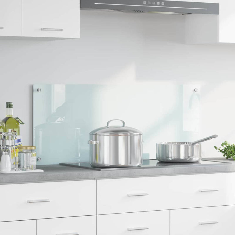 Load image into Gallery viewer, Vidaxl keuken achterwand wit 100 x 40 cm gehard glas
