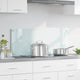 Vidaxl keuken achterwand wit 100 x 40 cm gehard glas