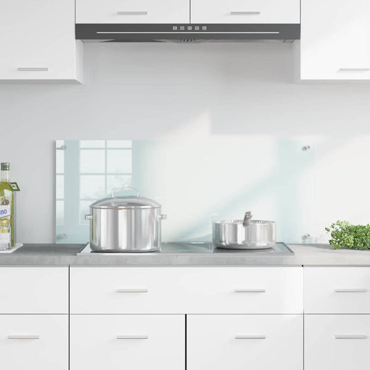 Vidaxl keuken achterwand wit 100 x 40 cm gehard glas