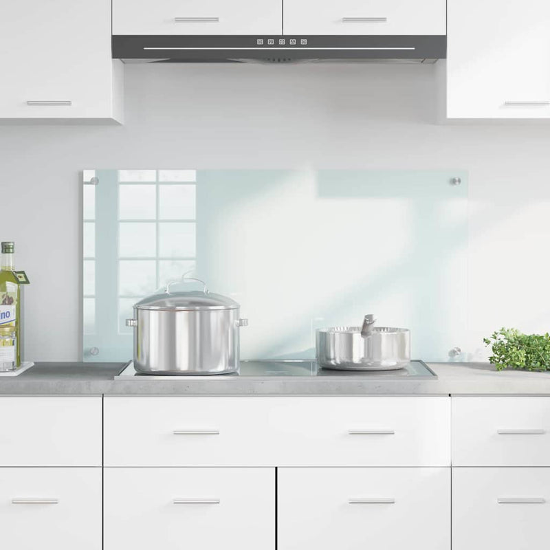 Load image into Gallery viewer, Vidaxl keuken achterwand wit 100 x 50 cm gehard glas
