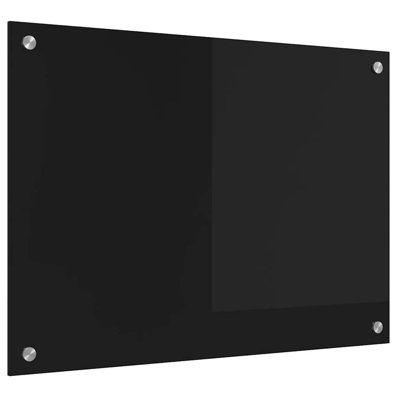 Load image into Gallery viewer, Vidaxl keuken achterwand zwart 70 x 50 cm gehard glas
