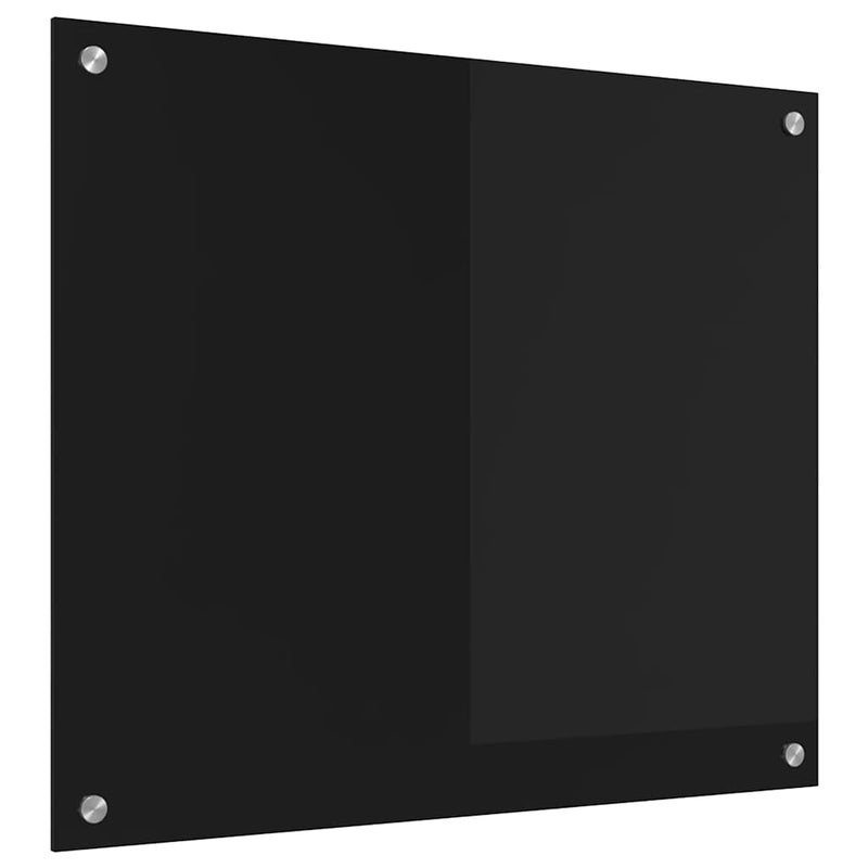 Load image into Gallery viewer, Vidaxl keuken achterwand zwart 70 x 60 cm gehard glas
