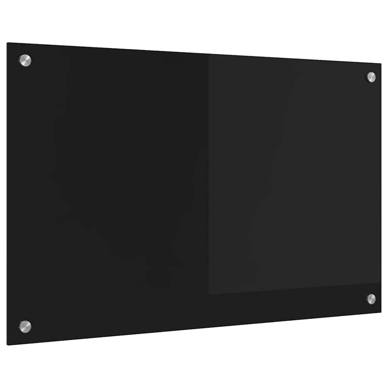 Load image into Gallery viewer, Vidaxl keuken achterwand zwart 80 x 50 cm gehard glas
