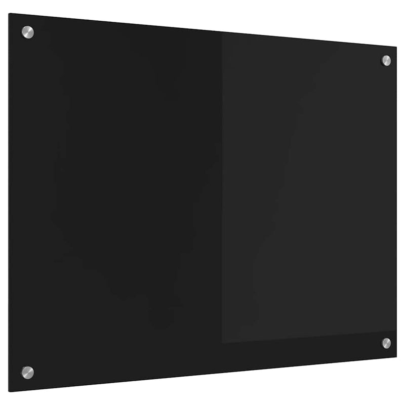 Load image into Gallery viewer, Vidaxl keuken achterwand zwart 80 x 60 cm gehard glas
