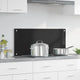 Vidaxl keuken achterwand zwart 90 x 40 cm gehard glas
