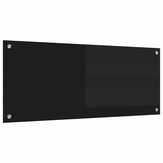 Vidaxl keuken achterwand zwart 100 x 40 cm gehard glas