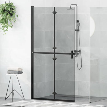Vidaxl inloopdouchewand zwart 90 x 6.5 x 190 cm