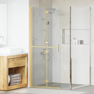 Vidaxl inloopdouchewand goud 90 x 6.5 x 190 cm