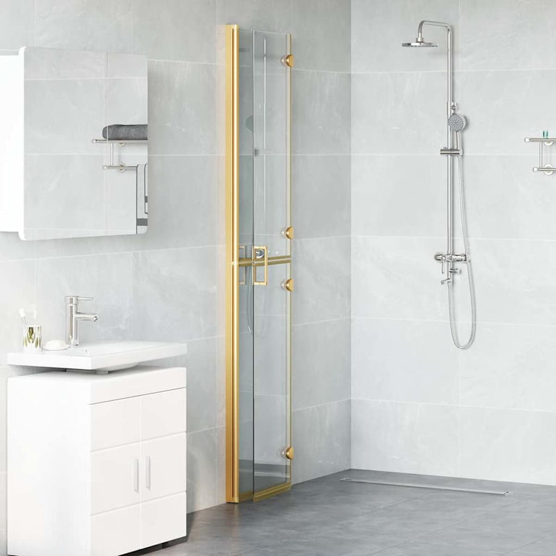 Load image into Gallery viewer, Vidaxl inloopdouchewand goud 90 x 6.5 x 190 cm
