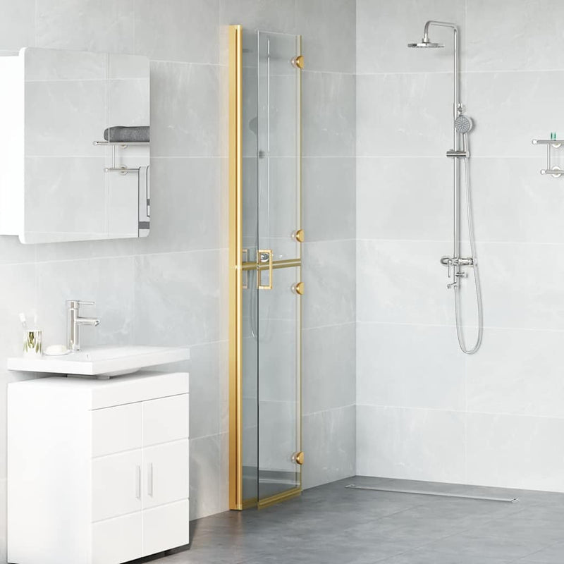 Load image into Gallery viewer, Vidaxl inloopdouchewand goud 90 x 6.5 x 190 cm
